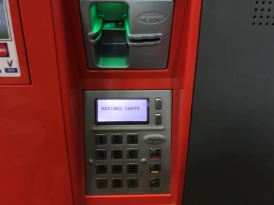 where you insert credit card in free mobile kiosk