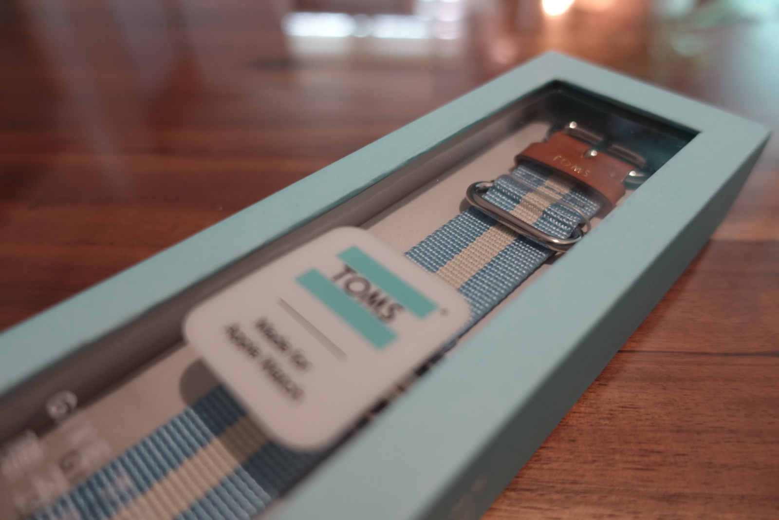 eyecatch image of TOMS for Apple watch band 42mm Light Blue Stripe