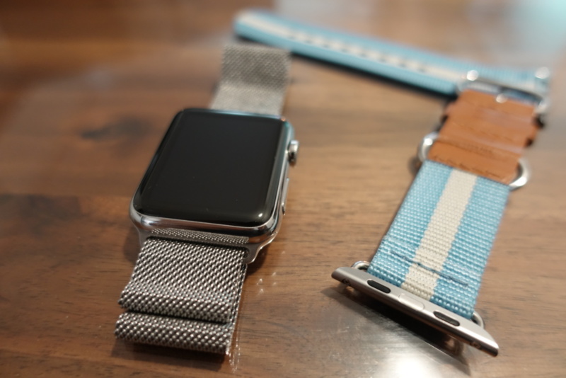 apple watch Milanese Loop Band and TOMS for Apple watch band 42mm Light Blue Stripe
